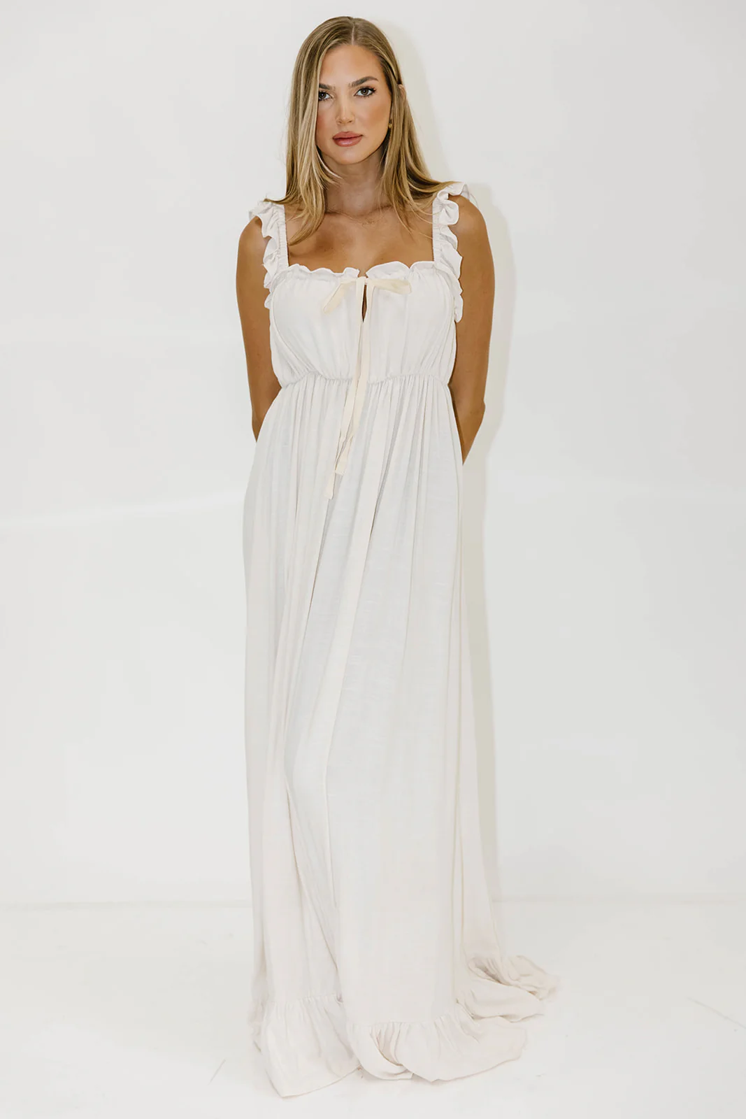 Tall Grass Maxi Dress in Natural - Image 4