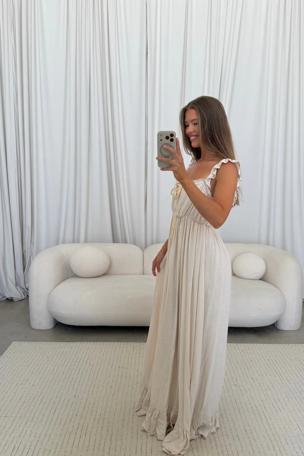 Tall Grass Maxi Dress in Natural - Image 6