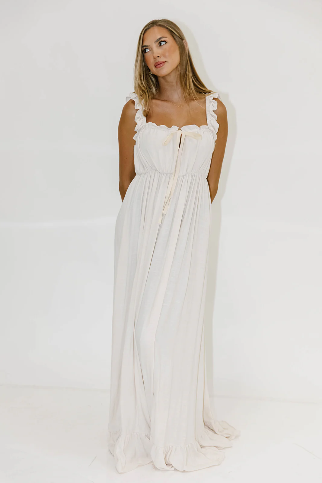 Tall Grass Maxi Dress in Natural - Image 9