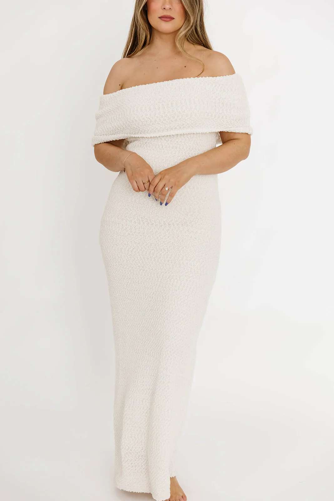 Brit Maxi Dress in Cream - Bump Friendly - Image 9