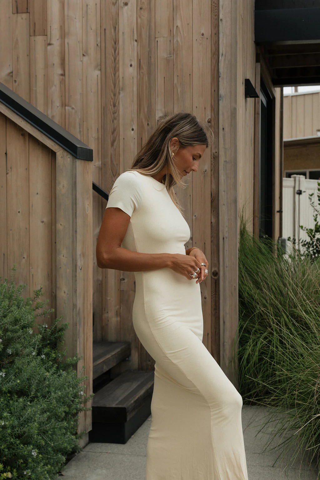 The Charlie Ribbed Maxi Dress in Butter Yellow - Bump Friendly - Image 19