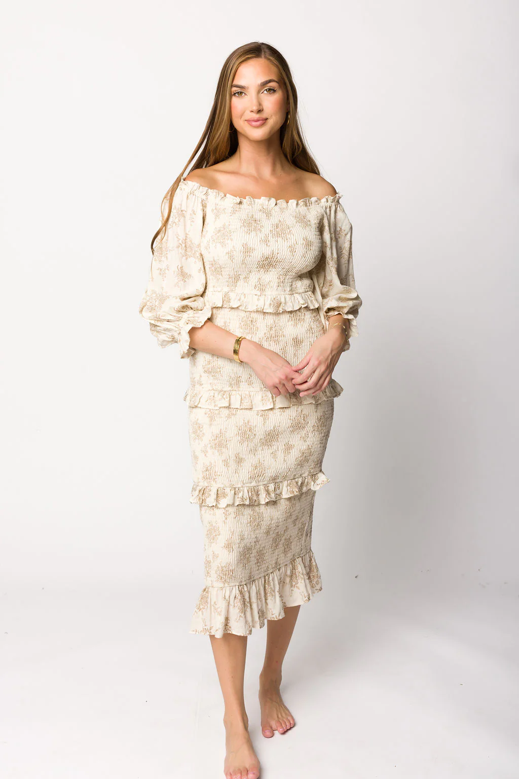 The Chloe Midi Dress in Brown - Bump Friendly *Final-Sale* - Image 10