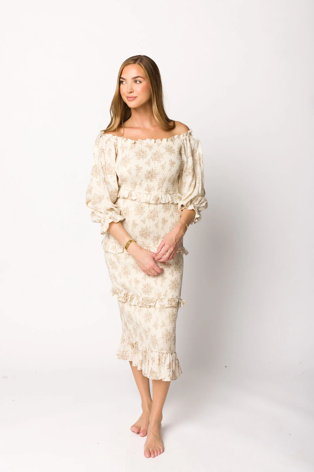 The Chloe Midi Dress in Brown - Bump Friendly *Final-Sale* - Image 2