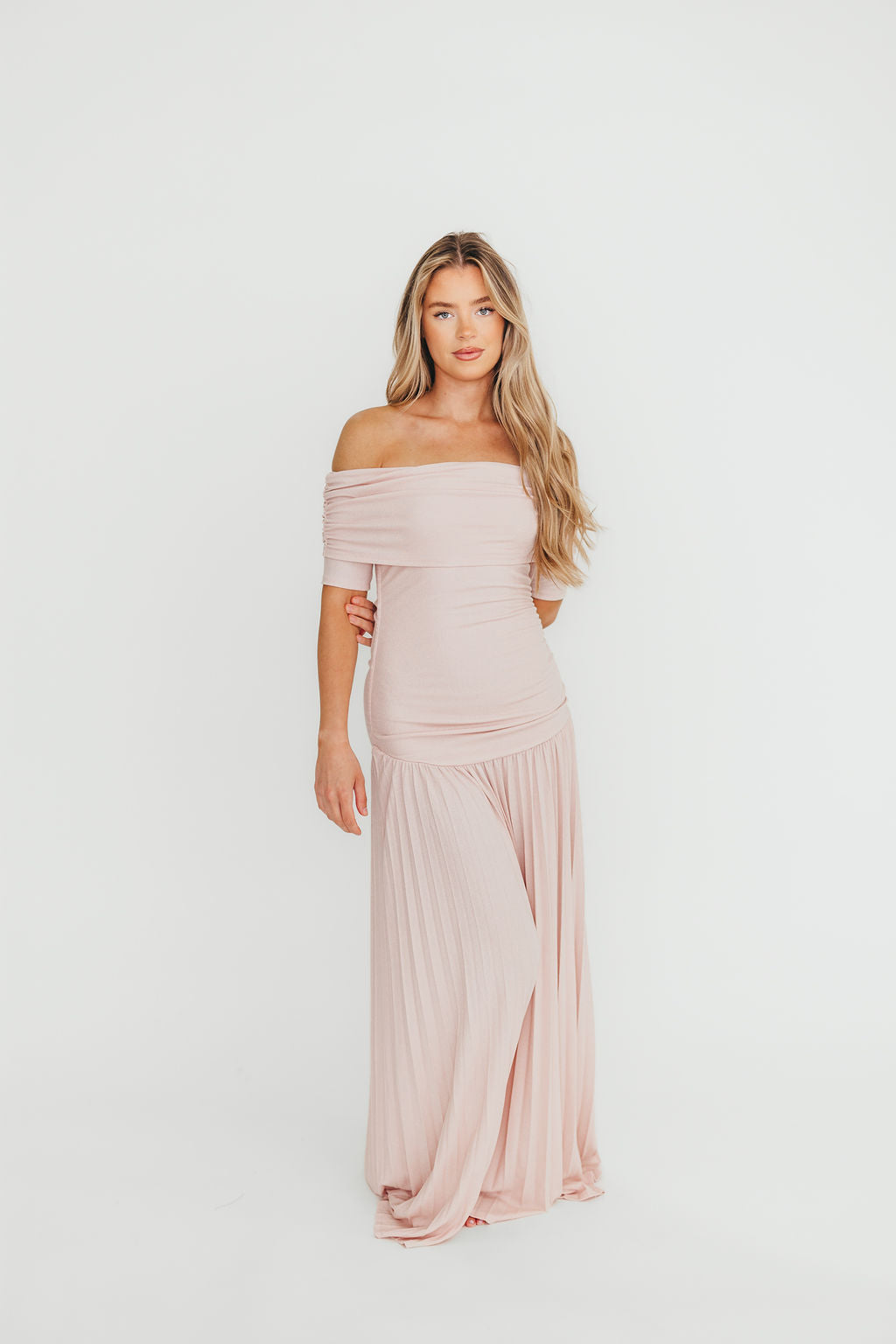 The Lennox Maxi Dress in Dusty Pink - Bump Friendly - Image 14