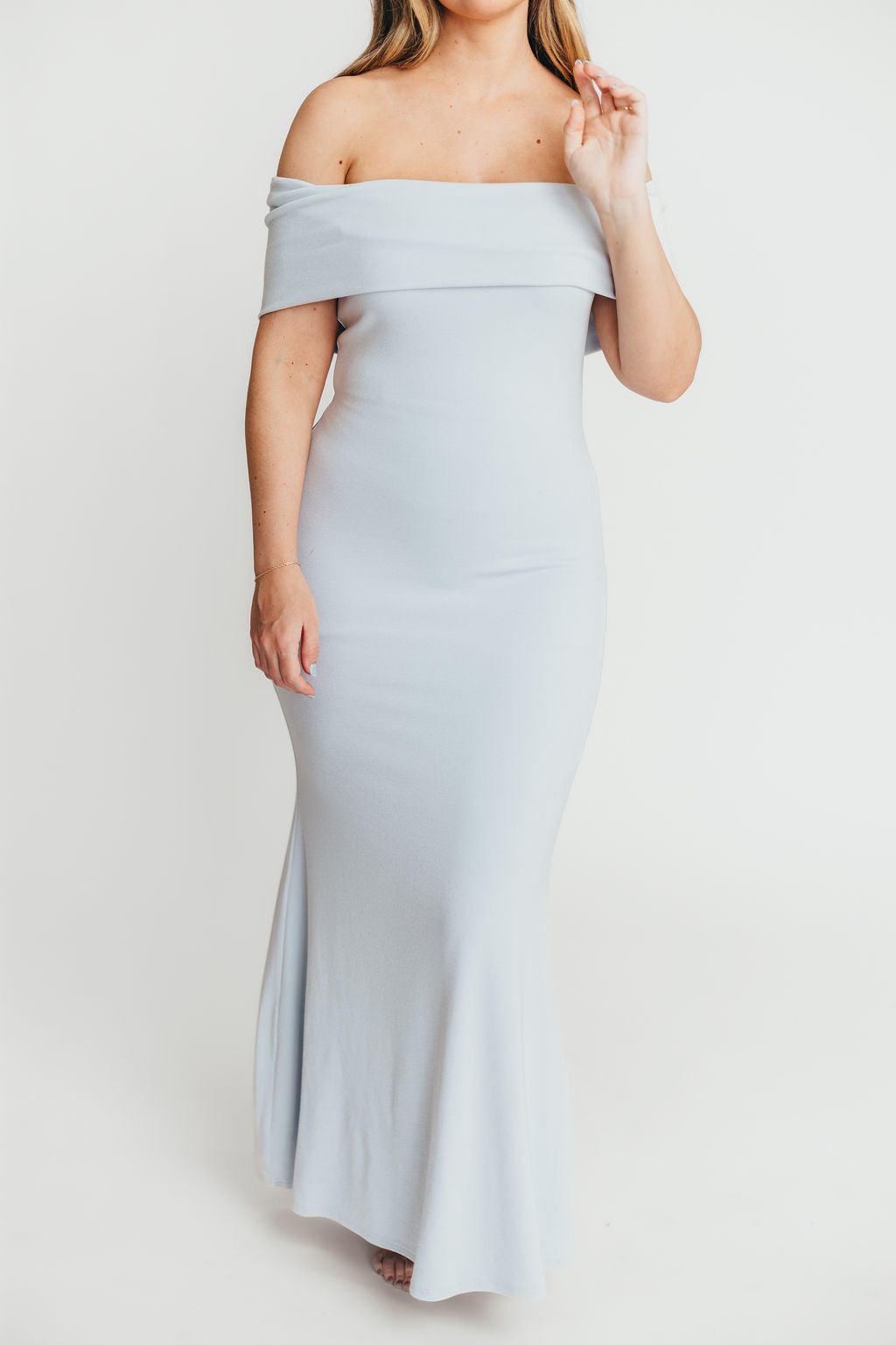 Monroe Maxi Dress in Blue - Bump Friendly - Image 12
