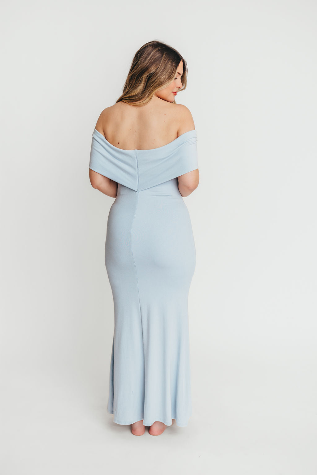 Monroe Maxi Dress in Blue - Bump Friendly - Image 13