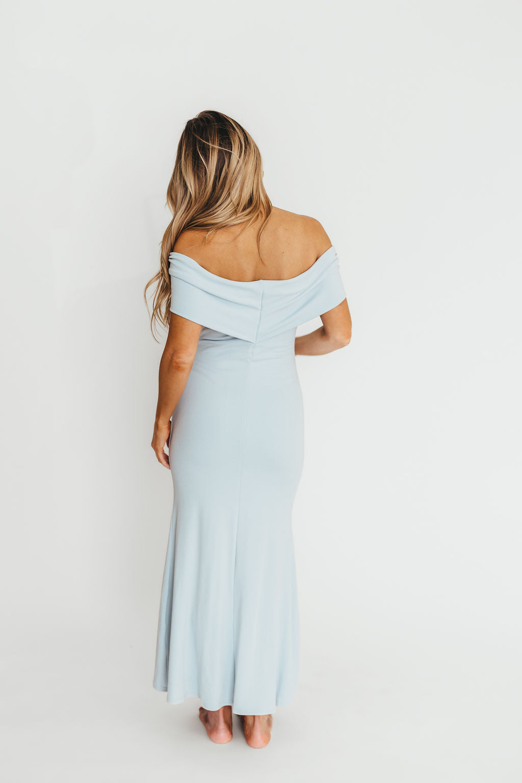Monroe Maxi Dress in Blue - Bump Friendly - Image 8