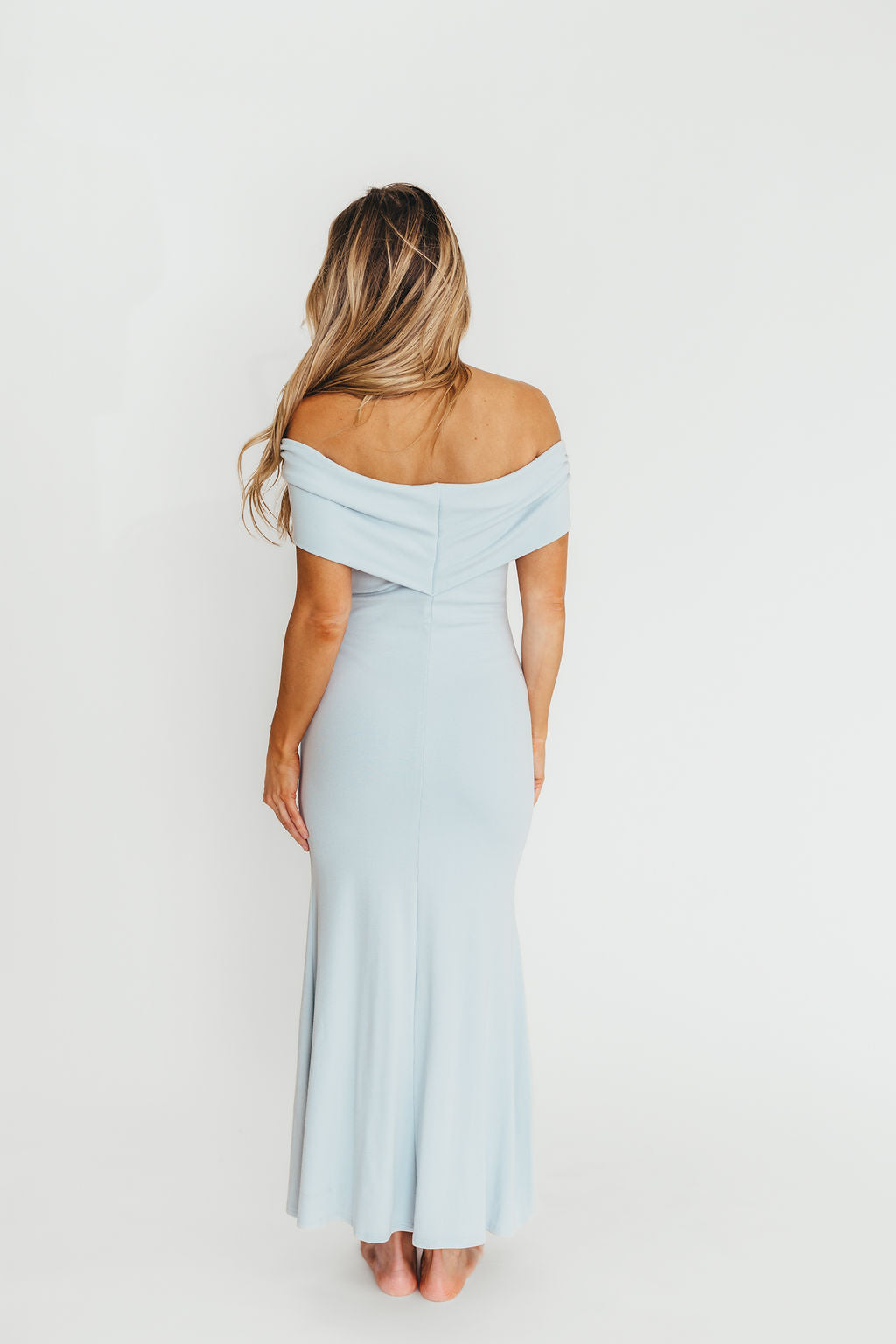 Monroe Maxi Dress in Blue - Bump Friendly - Image 9