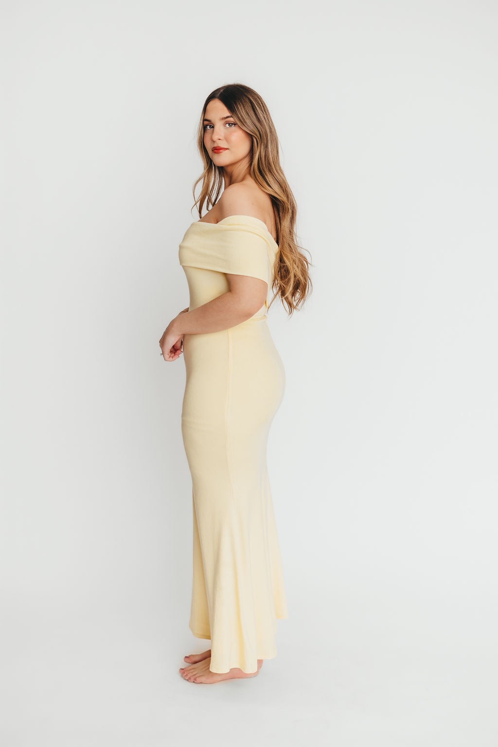 Monroe Maxi Dress in Butter Yellow - Bump Friendly - Image 10