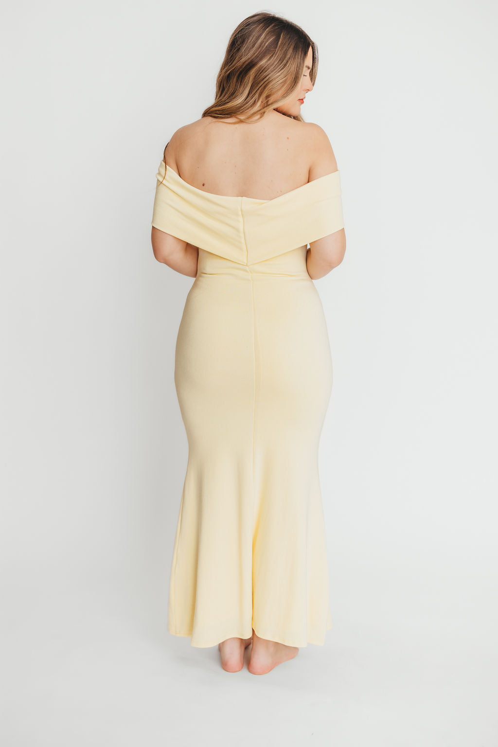 Monroe Maxi Dress in Butter Yellow - Bump Friendly - Image 11