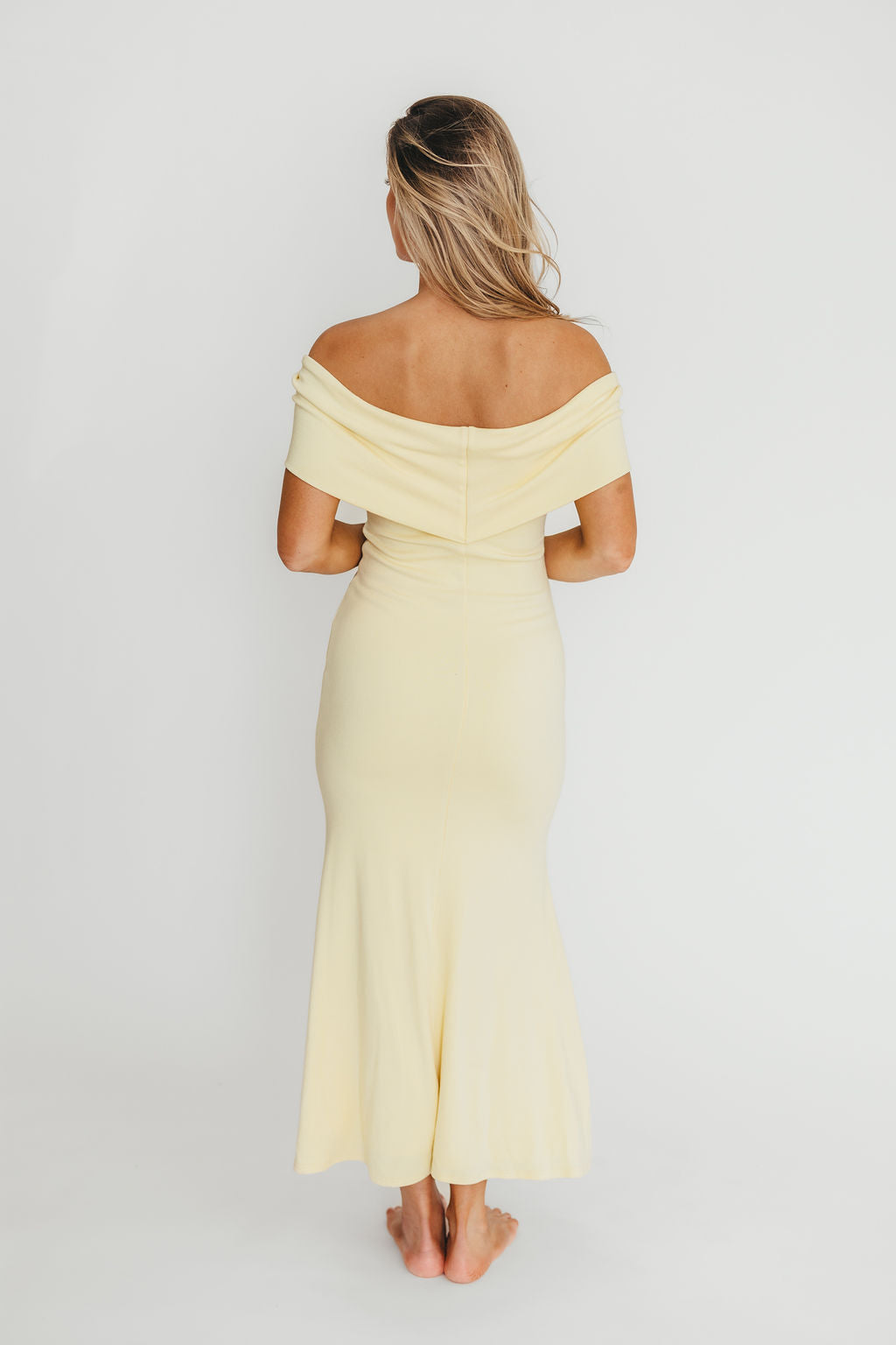 Monroe Maxi Dress in Butter Yellow - Bump Friendly - Image 15