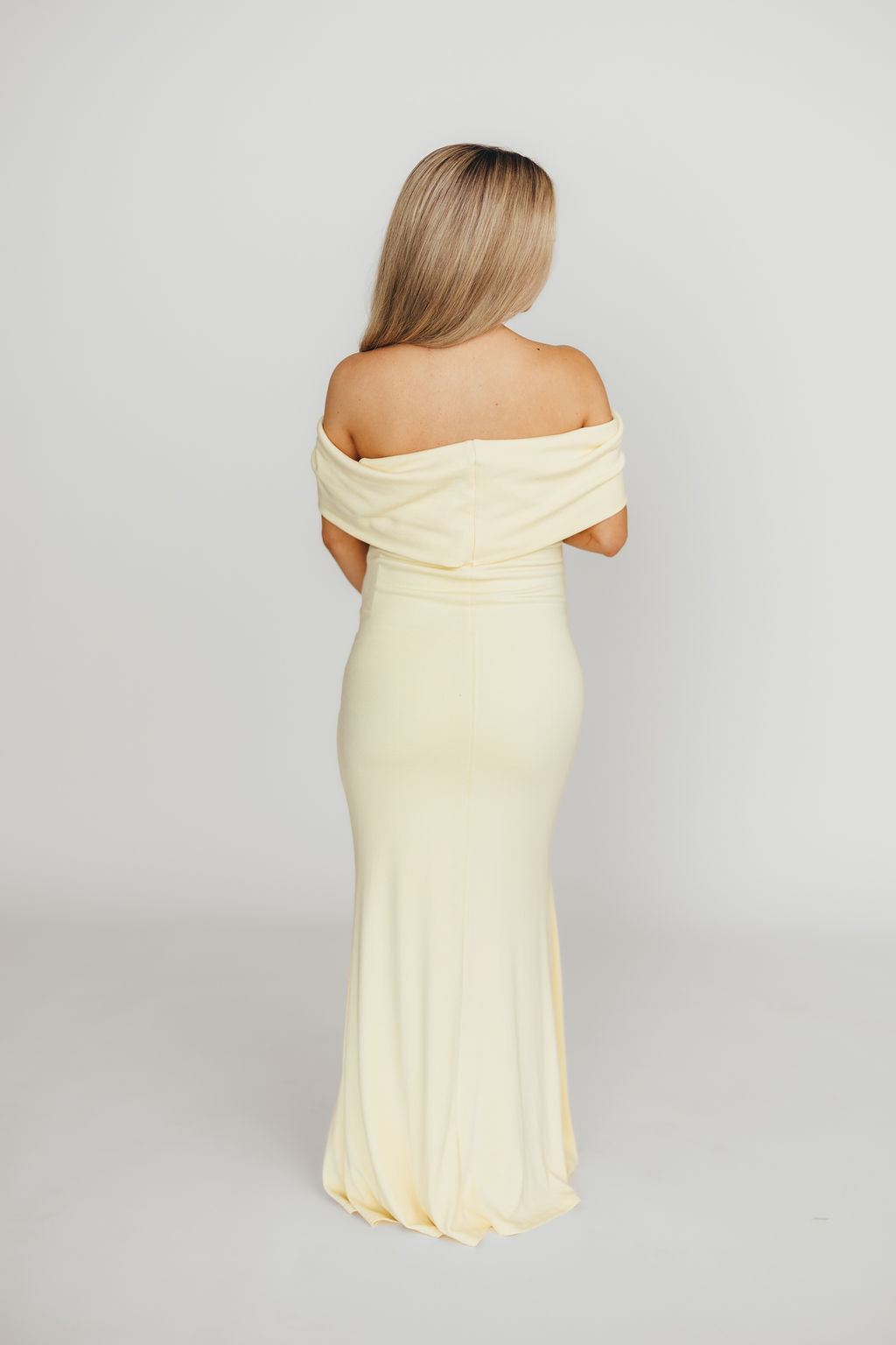 Monroe Maxi Dress in Butter Yellow - Bump Friendly - Image 8
