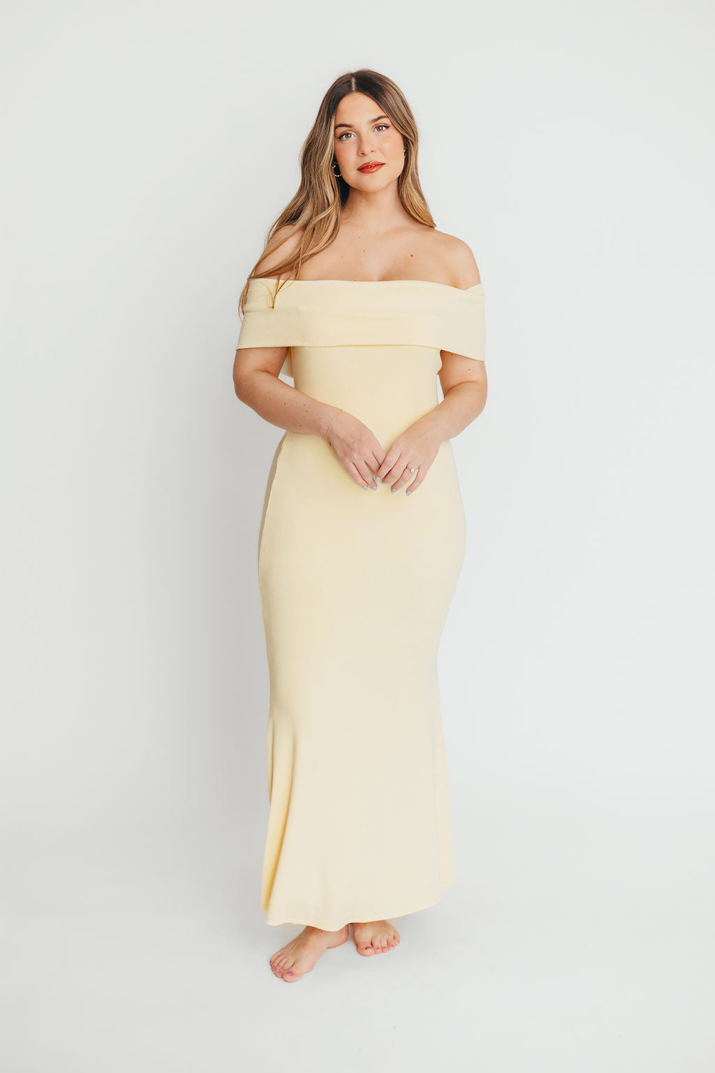 Monroe Maxi Dress in Butter Yellow - Bump Friendly - Image 9