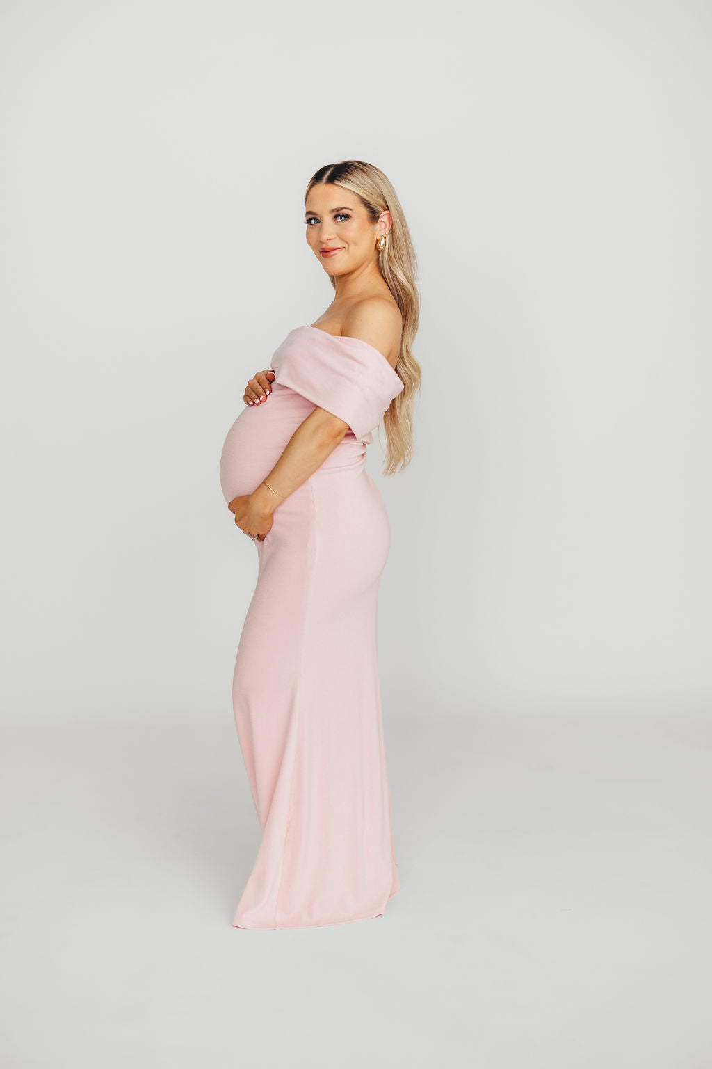 Monroe Maxi Dress in Dusty Pink - Bump Friendly - Image 10