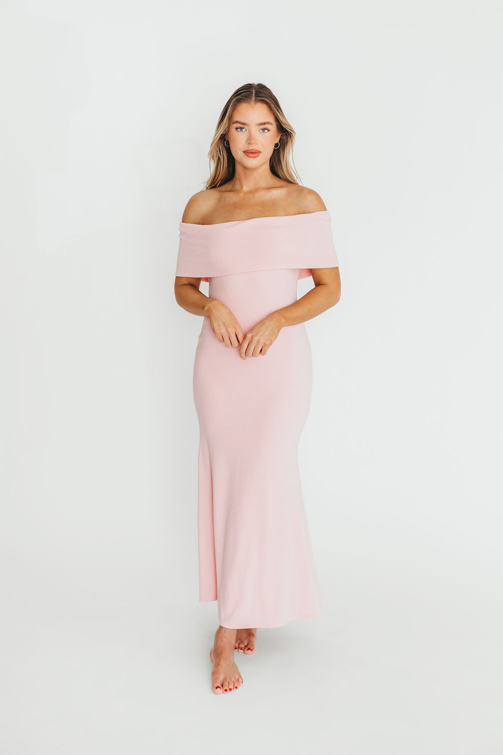 Monroe Maxi Dress in Dusty Pink - Bump Friendly - Image 3