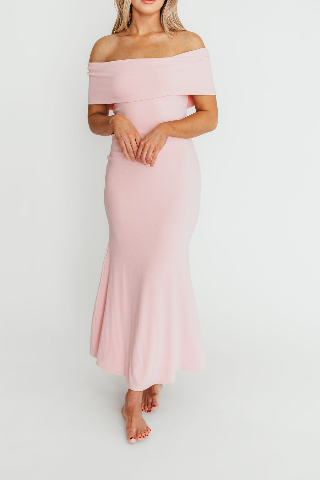 Monroe Maxi Dress in Dusty Pink - Bump Friendly - Image 4