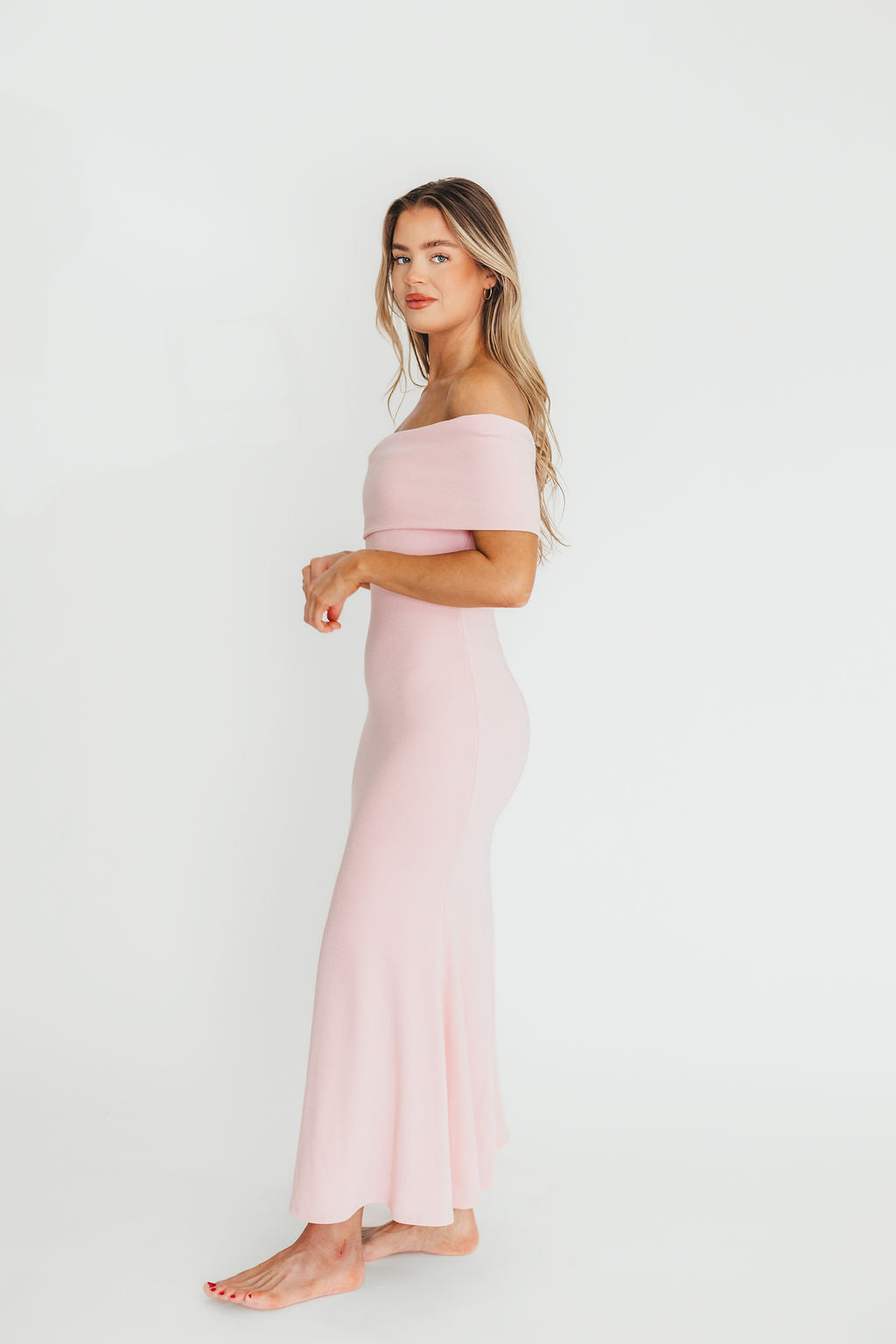 Monroe Maxi Dress in Dusty Pink - Bump Friendly - Image 6