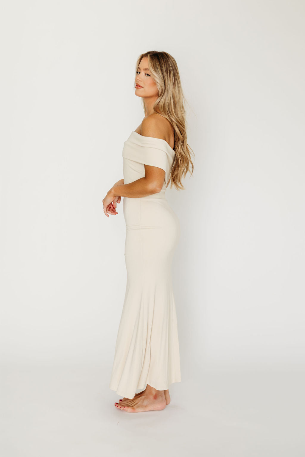 Monroe Maxi Dress in Ivory - Bump Friendly - Image 6