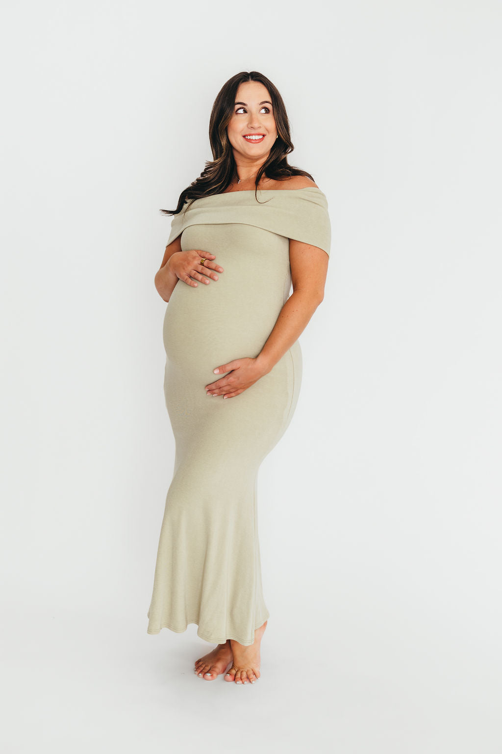 Monroe Maxi Dress in Sage - Bump Friendly - Image 5