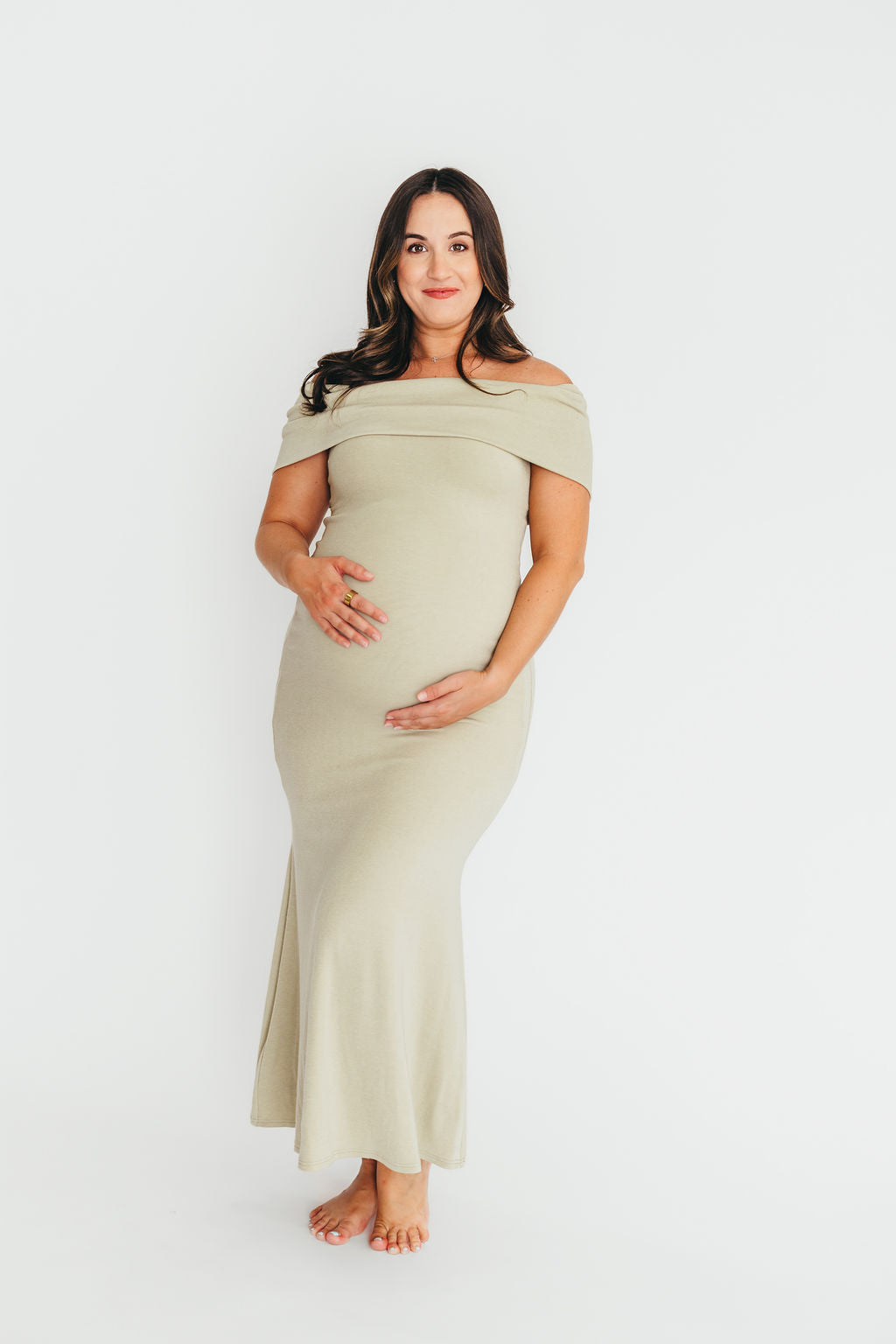 Monroe Maxi Dress in Sage - Bump Friendly - Image 9