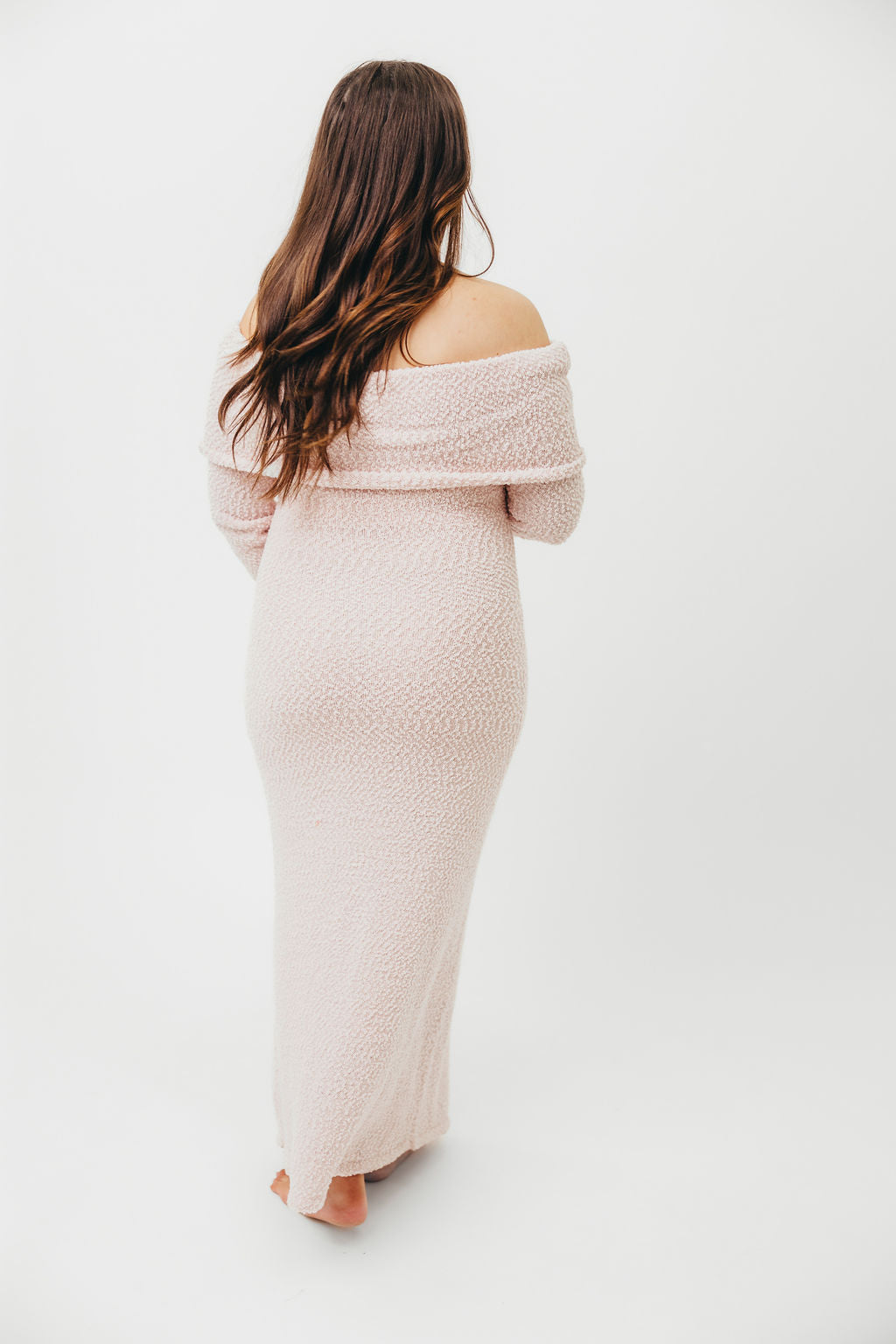 Nora Knit Maxi Dress in Dusty Pink - Bump Friendly - Image 21