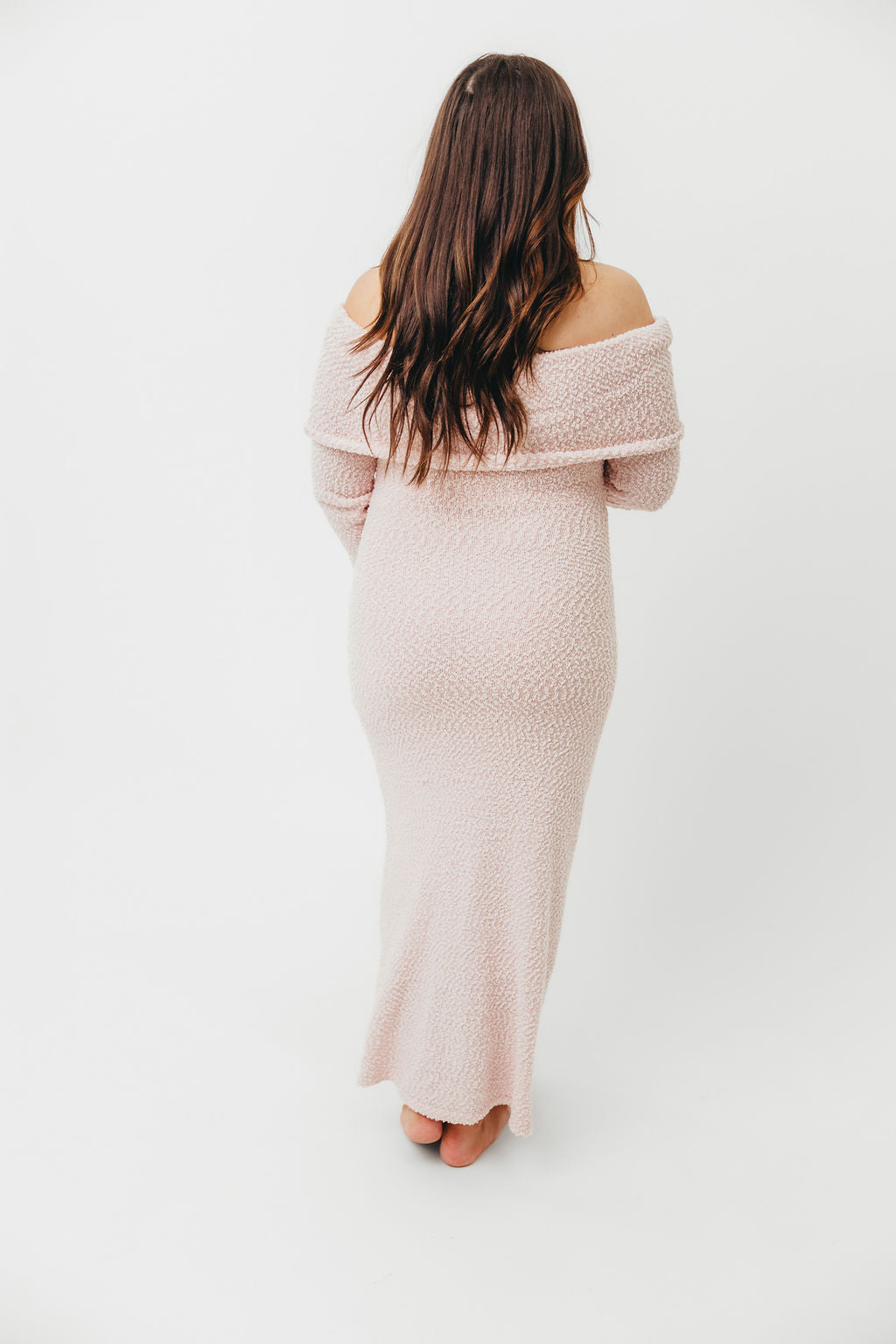 Nora Knit Maxi Dress in Dusty Pink - Bump Friendly - Image 22