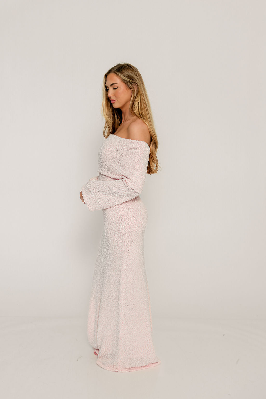 Nora Knit Maxi Dress in Dusty Pink - Bump Friendly - Image 24