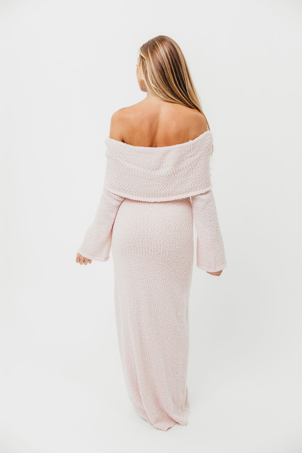 Nora Knit Maxi Dress in Dusty Pink - Bump Friendly - Image 8