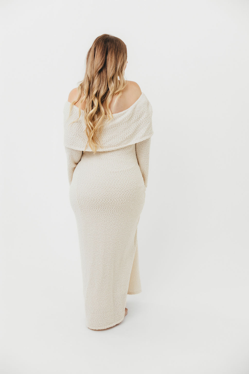 Nora Knit Maxi Dress in Ivory - Bump Friendly - Image 13