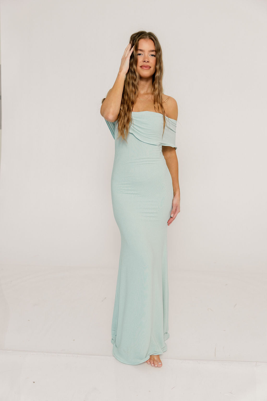 Tommie Maxi Dress in Light Blue - Bump Friendly (Size Up for Bump) - Image 10