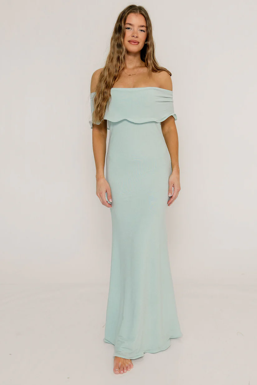 Tommie Maxi Dress in Light Blue - Bump Friendly (Size Up for Bump) - Image 2
