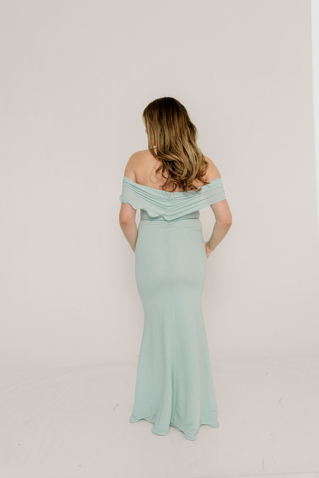 Tommie Maxi Dress in Light Blue - Bump Friendly (Size Up for Bump) - Image 9
